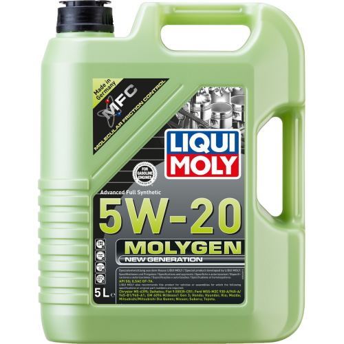 Синтетическое моторное масло Molygen New Generation 5W-20 - 5 л Синтетическое моторное масло Molygen New Generation 5W-20 - 5 л